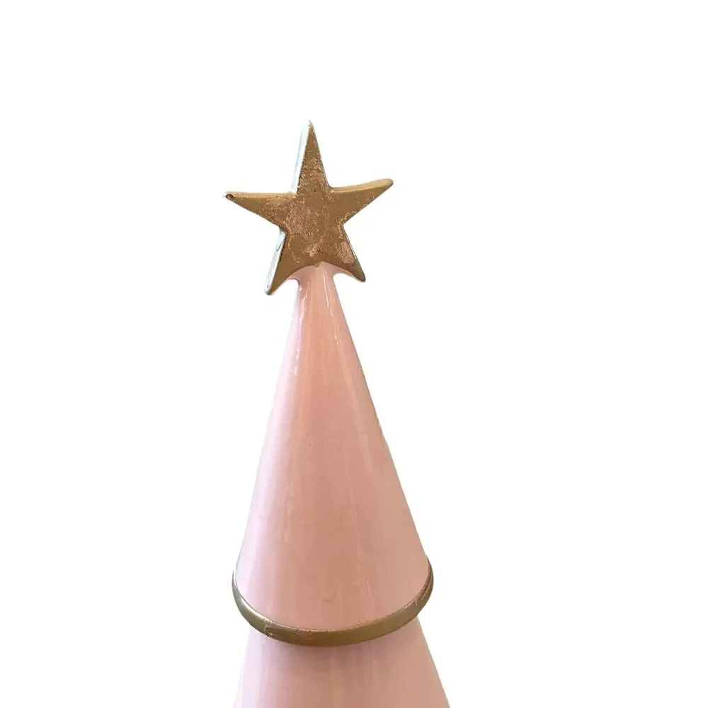 CUPCAKES AND CASHMERE Pink Christmas Tree with Gold Star 2024 NEW